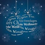 zakelijke kerstkaart blauw