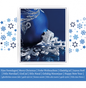 zakelijke kerstkaart blauw