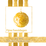 zakelijke kerstkaart goud