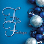 zakelijke kerstkaart blauw