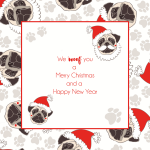zakelijke kerstkaart dieren