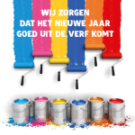 zakelijke kerstkaart schilder
